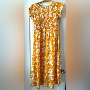 Long white and yellow dress